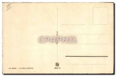 Le Mans - A Praça St-Michel — vista da praça, n° 3046 D — Verso