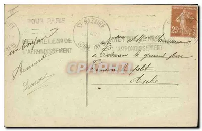 Der Dolmen — Erinnerung an Saint-Nazaire — Edition J. B. Joublier, n°1108 — Rückseite