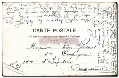 Dwaj żołnierze z piechoty — ilustracja Portaume — wydawca Chocolat-Lourit — Rewers