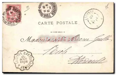Carte postale caricaturale — homme lisant un journal sous un auvent — éditeur Villavms, n° de série non visible — Verso