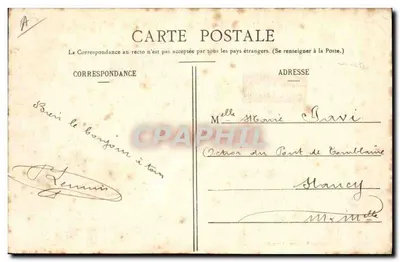 Batalhão de Ciclistas em Coluna — Face Traseira — Livraria Militar Guérin, Mourmelon — Verso