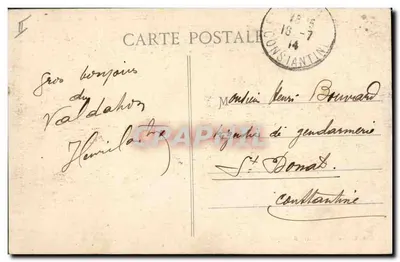 Camp di Valdahon — Parco d'Artiglieria — Editore: La Prête, Besançon, n° 1488 — Verso