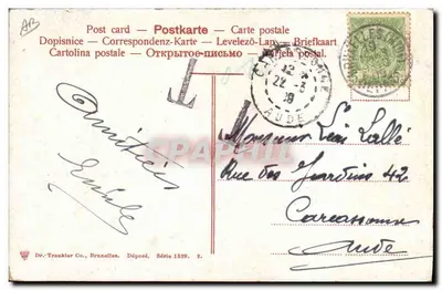 Het hoofdkwartier — militaire scène — Dr. Tronkler Co., Bruxelles, Serie 1329, n°2 — Achterkant