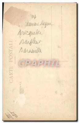 Costume de Cherbourg au XVIIIe siècle — femme en costume traditionnel tenant un bouquet — éditeur C. Vannier, Coutances, n°40 — Verso