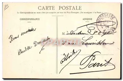 M. Ch. Gohel vestido com traje de camponês normando, cantando Le Journalyi — Alh. Rossel, Cherbourg — Verso