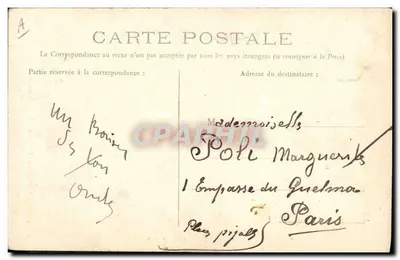 Kapelusze z dawna — Granville — La Normandie — Stara pocztówka Paris n°13 — Rewers
