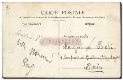 Cabeleiras do passado - Valognes — A C.P.A. Paris, n°24 — Verso