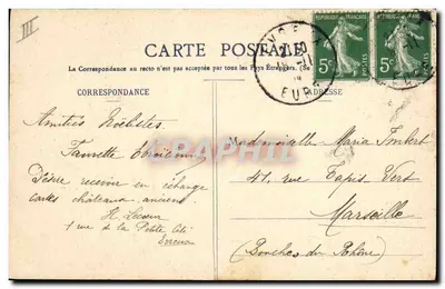 Le Tre Grazie — Scene Normanne — Collezione A. Remard, edito da Font-Audamé — Verso