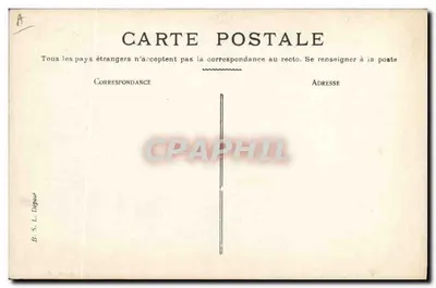 Lyon de antigamente. Castelo da Buère — Guignol e dançarinas — Editor J. Calman, Série V — Verso