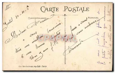 La Normandie — Strój z Coutances (1825) — Em.Bx. — Rewers