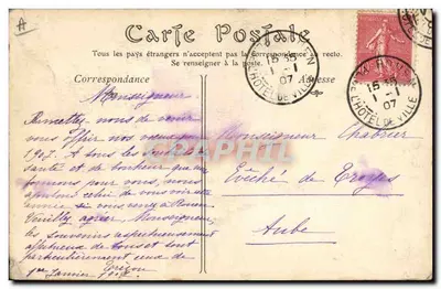 Mulher de Rouen (1820) — Velhos trajes normandos — ND Phot, n°92 — Verso