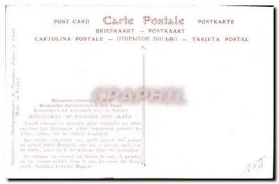 Bonaparte podczas przejścia przez Alpy — Muzeum w Paryżu — ND Phot. — Rewers
