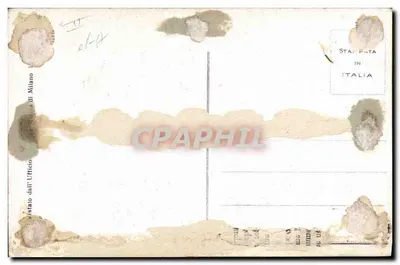Jeune couple enlacé — scène romantique — dessin de Guerion — Verso