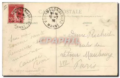 Campo de Châlons - A Sopa — Livraria Militar Guérin, Mourmelon — Verso