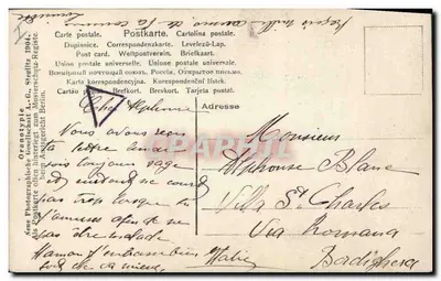 Kot na beczce — dziewczyna w stroju — Orenotypic, Berlin, nr 463/7 — Rewers