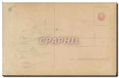 Bilhete postal antigo Cachorro Cachorros Filhote — Verso