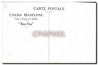 Ramon Novarro w filmie "Ben-Hur" — Cinéma Madeleine, seria A — Rewers