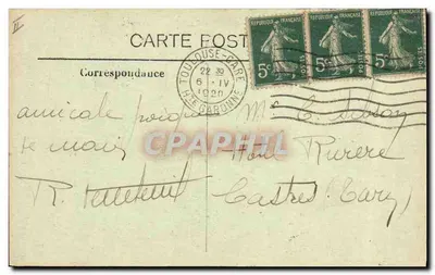 Toulouse - Rue d'Alsace-Lorraine ao nível do Comptoir d'Escompte — L.M. n°10 — Verso