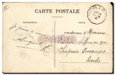 O Comptoir d'Escompte de Mulhouse — Troyes — Editor T.G. n°155 — Verso