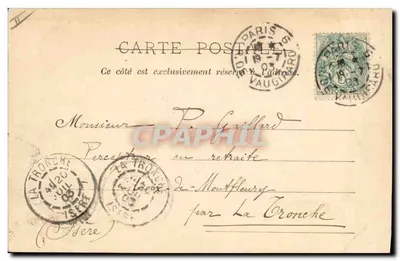 Parigi — Caisse des Dépôts et Consignations (Facciata Rue du Bac), alla Stazione di Orléans — P. Marmuse, Parigi, n° 480 — Verso