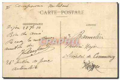 Dijon - Porta Guillaume e Comptoir d'Escompte de Mulhouse — L. V., editor — Verso