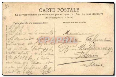 Perridère van het Bessin op haar Bidette d'allure — Scènes de la Vie Normande, n°56, A.D. uitgever — Achterkant