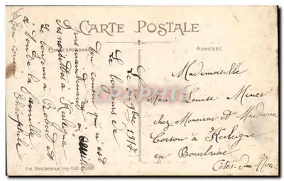 Intérieur Normand — Scènes de la Vie Normande 1047 — Éditeur Em.B. (Em. Brocherieux, Imp.-Edit. Paris) — Verso