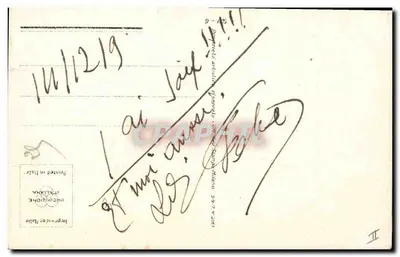 Dois crianças sob um visco — Boa Ano — S. Sampaoud — Verso