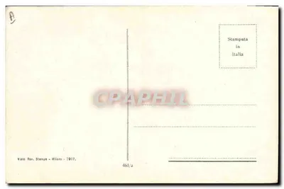 Jeune femme en robe rouge brodée — Il m'aime, un peu.... — Stampa Viato Rev. Stampa - Milano - 7907 — Verso