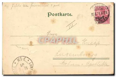 Bilhete postal antigo Gruss — Verso
