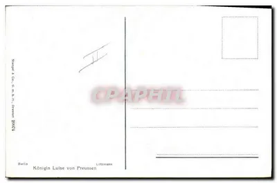 Rainha Luise da Prússia — Série 24174 — Stengel & Co., G.m.b.H., Dresden — Verso
