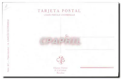 꽃을 장식한 마닐레를 입은 여성 — J. A. Garcia의 일러스트 — 에디션스 비ctoria coll salieti, 번호 567 — 뒷면