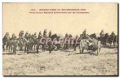 Манёвры в Бурбоне 1909 — Захват артиллерийской батареи кавалерийскими бронекавалеристами — С.Р.А.