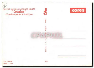 Kim Novak — portret w czerwonym stroju — Wydawnictwo Kores n°99 — Rewers