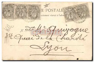 Madame Thérésa, Sonâmbula Extra-lúcida — cena de adivinhação com uma coruja — Fototipia A. Megoret e da Poste em Lyon — Verso