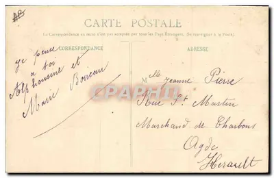 A Boa Aventura — Carta postal decorativa com motivos de cartas de baralho e foto de mulher — MF PARIS — Verso