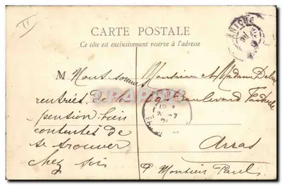 Lille — A Banca da França — P. F., PARIS — Verso