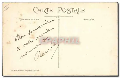 Jovem Menina de LISIEUX — A Normandia — Editor Em. Btocherieux, n° 555 — Verso