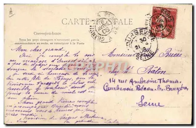La Normandía — Tarjeta postal antigua — Regreso de la Pesca — n°29 — Reverso