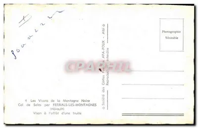 Wison przy występie trutki — Col de Sales przez FERRALS-LES-MONTAGNES — Spółka Karty Pocztowe APA-POUX — Rewers