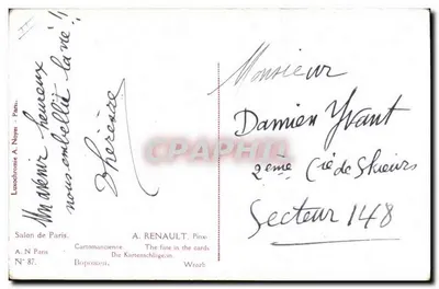 A destinação nas cartas — A. Renault, Pinx. — N° 87 — Verso