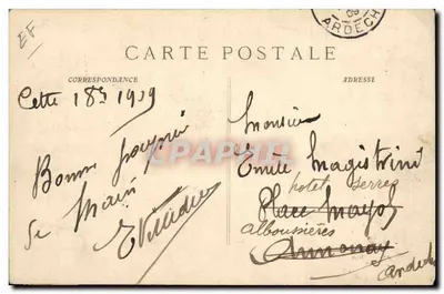 Omgeving van CETTE - De Zoutwerken van Villeroy - De Berg van Zoutkristallen — P. Ruat, uitg., Marseille — Achterkant