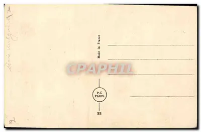 Homem em terno amarelo e chapéu — caricatura humorística — P-C PARIS série 32 — Verso