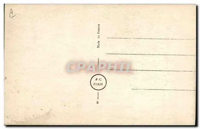 telegram 카드 — 교육용 모델로 인쇄된 텍스트와 스티커가 있는 — P-C Paris — 뒷면
