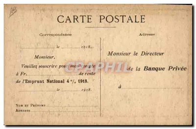 4° Préstamo para la Defensa Nacional — Atelier Pichon — Banco Privado — Reverso