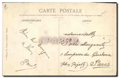 Kobieta w stroju tradycyjnym — kolekcja Louvran — wydawca A. Dabon, dili, Gramnes (Calvados) - Depozyt — Rewers