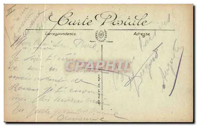 Widok Normandii — ilustracja regionu z dużym naczyniem i zabytkami — LL — Rewers