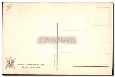 Artilharia francesa — Carregamento do canhão de 75 — M. L. n° 2070 — Verso