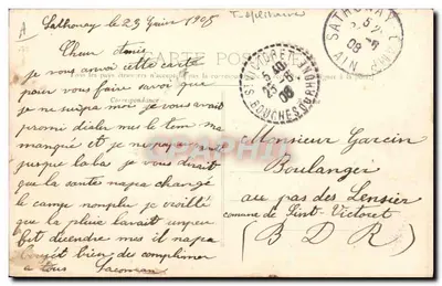 Sathonay — Een Oefening op het Oefenterrein — Guillon frères, uitgever, Lyon — Achterkant
