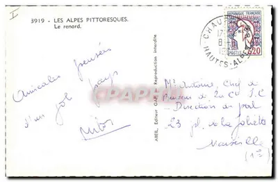 Lis — Lis w ukryciu zbliża się — ABEIL, Wydawca GAP, nr 3919 — Rewers